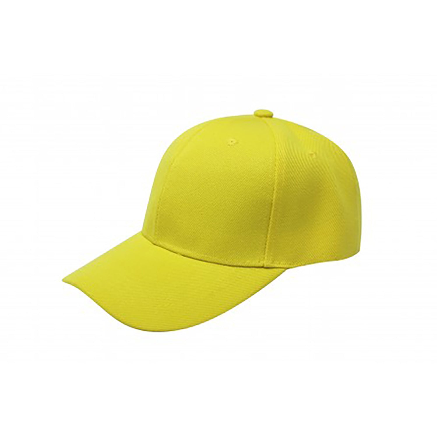 Pack of 6 Plain Baseball Caps Adjustable Casual Style (Yellow)