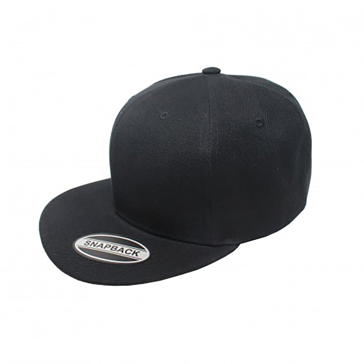 30 Pack Snapback Flat Brim Cap Hats Adjustable (Black)