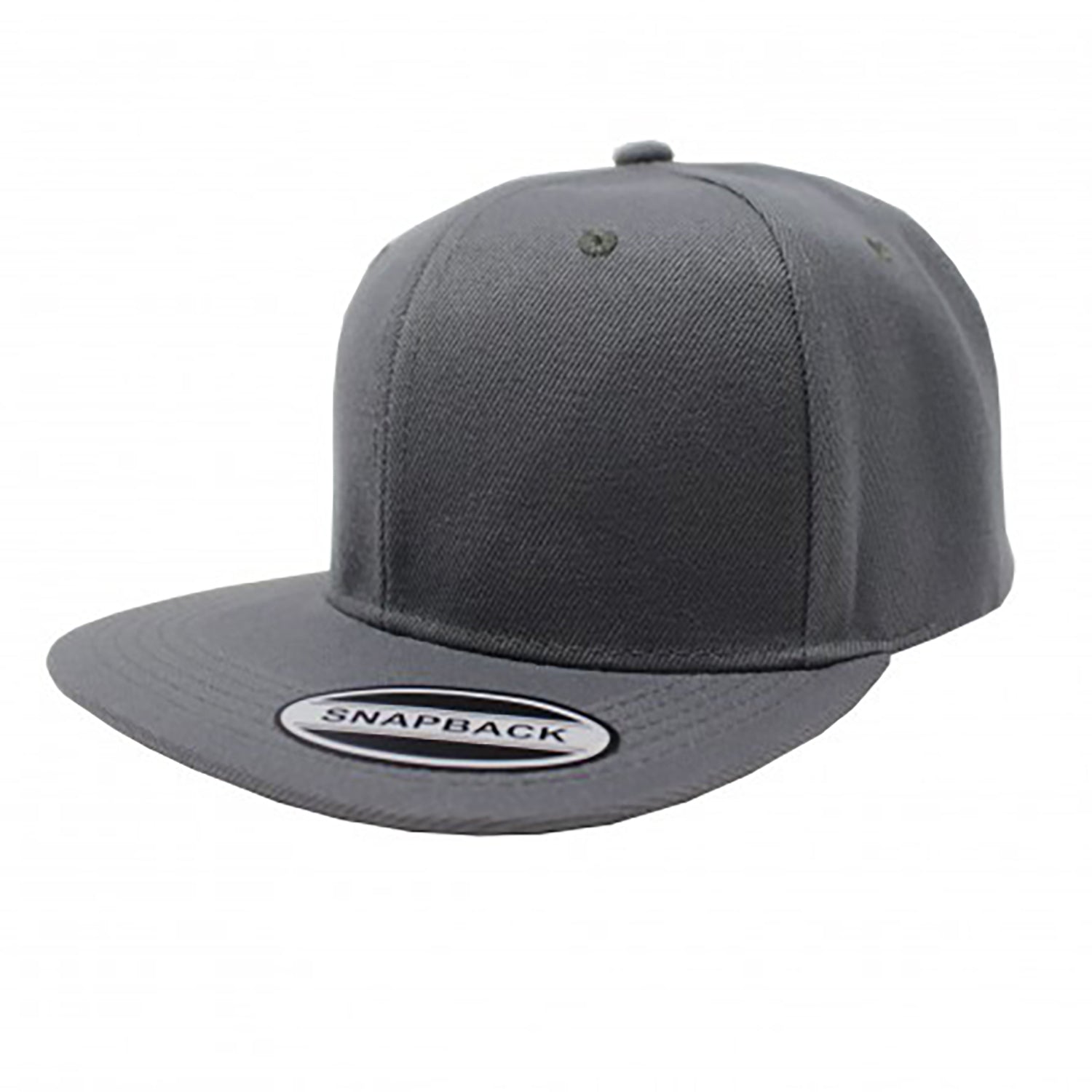 18 Pack Snapback Flat Brim Cap Hats Adjustable (Grey)