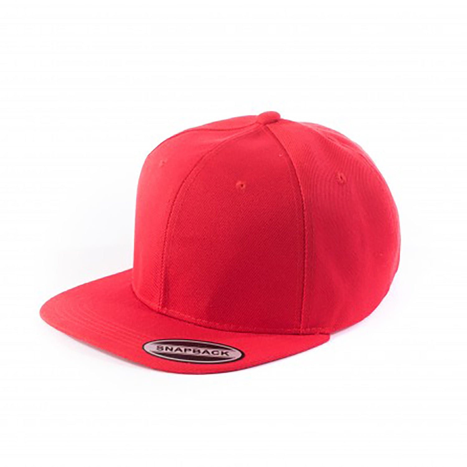 6 Pack Snapback Cap Hats Flat Brim Adjustable (Red)