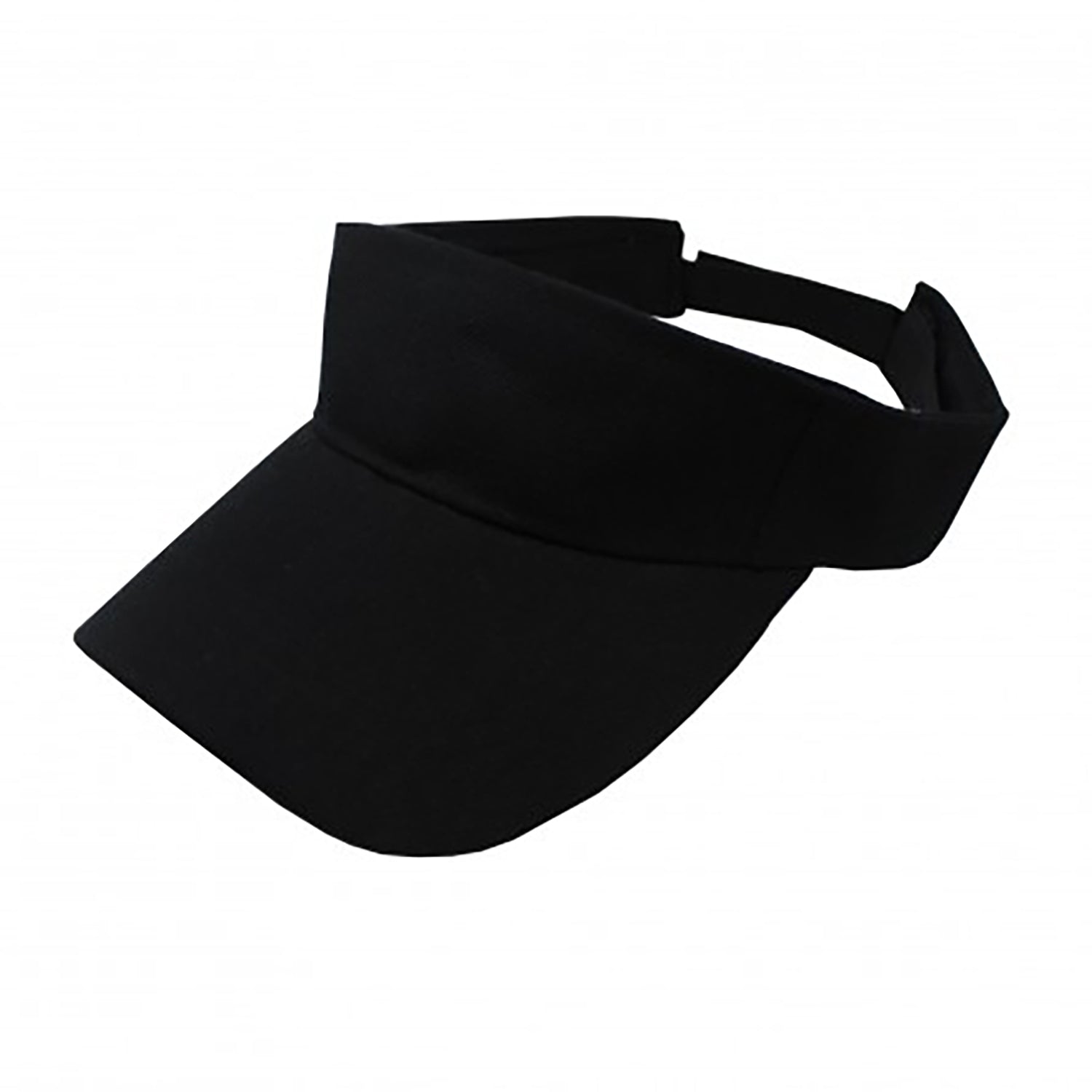 6 Pack Sun Visor Athletic Wear Adjustable Cap Hats (Black)