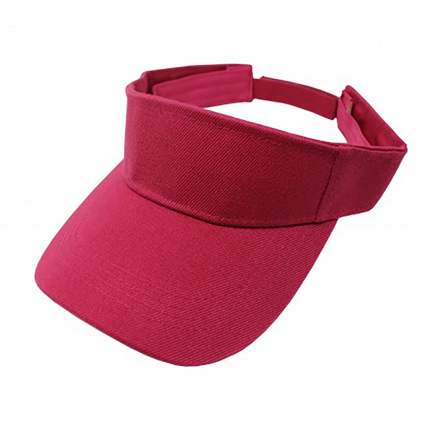 6 Pack Sun Visor Athletic Wear Adjustable Cap Hats (Hot Pink)