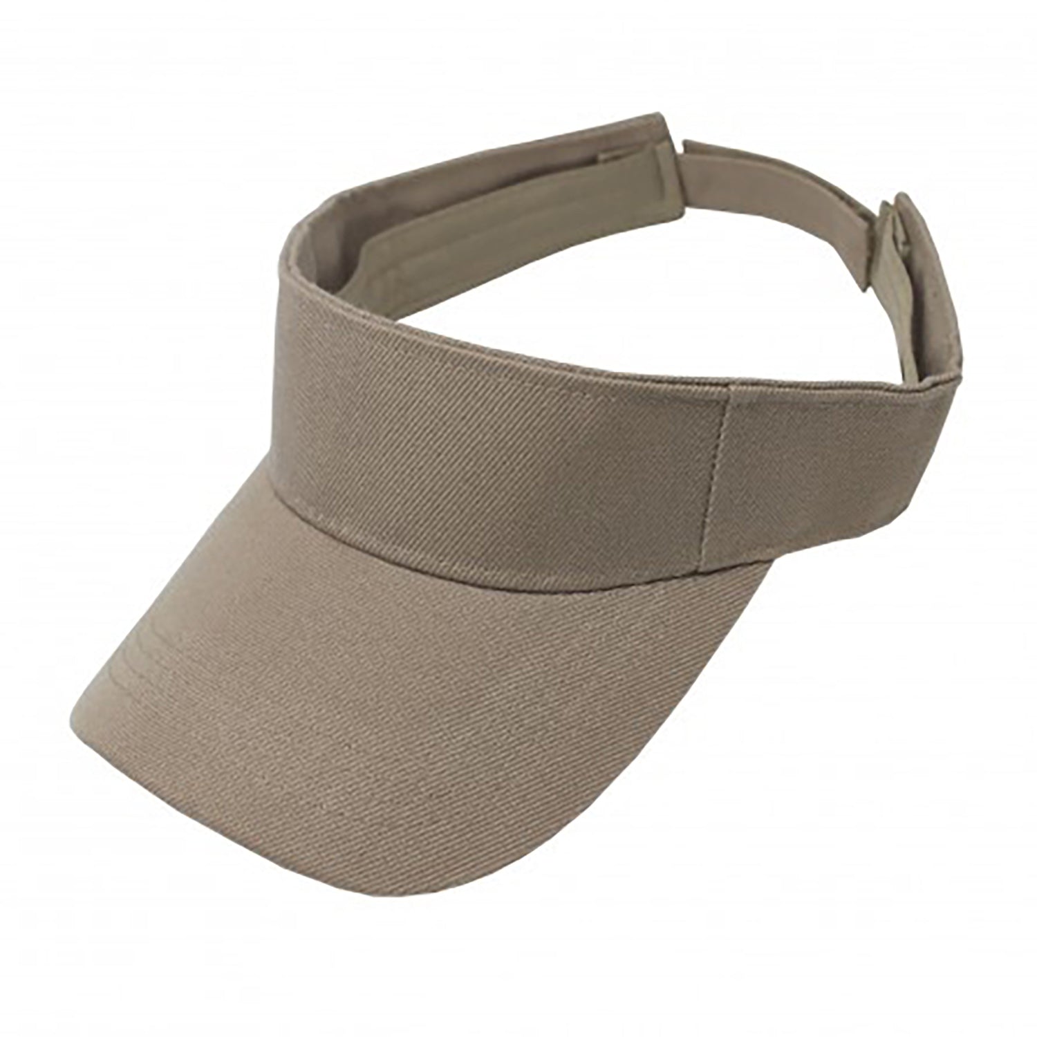 6 Pack Sun Visor Athletic Wear Adjustable Cap Hats (Khaki)