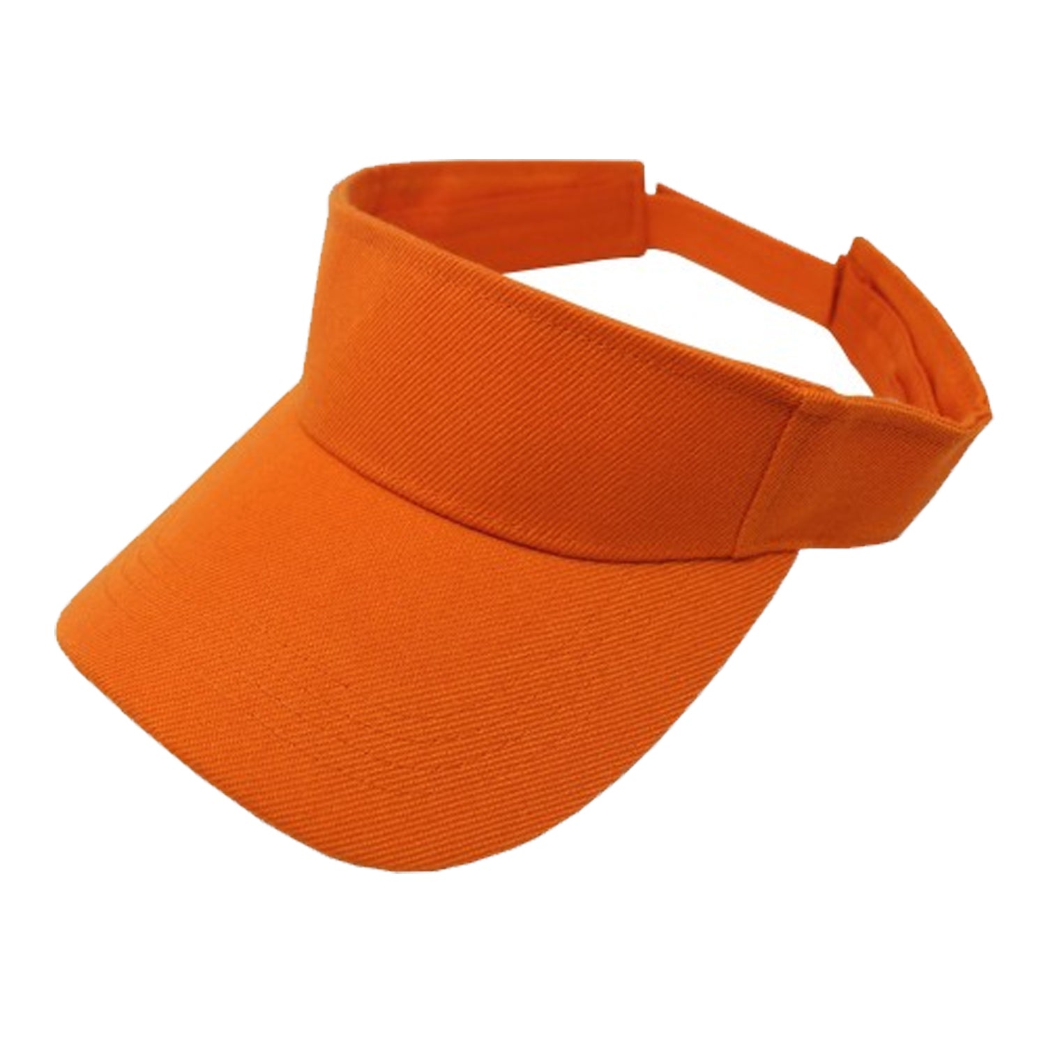 18 Pack Adjustable Sun Visor Caps Athletic Wear (Orange)