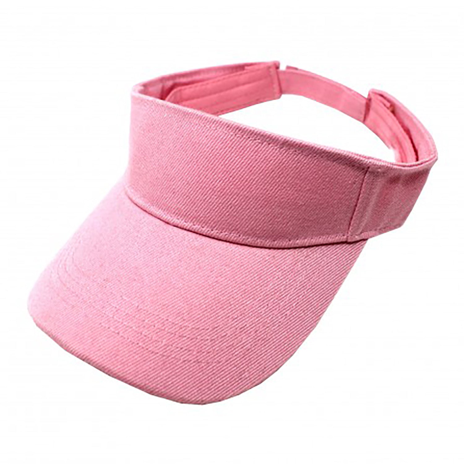 6 Pack Sun Visor Athletic Wear Adjustable Cap Hats (Pink)