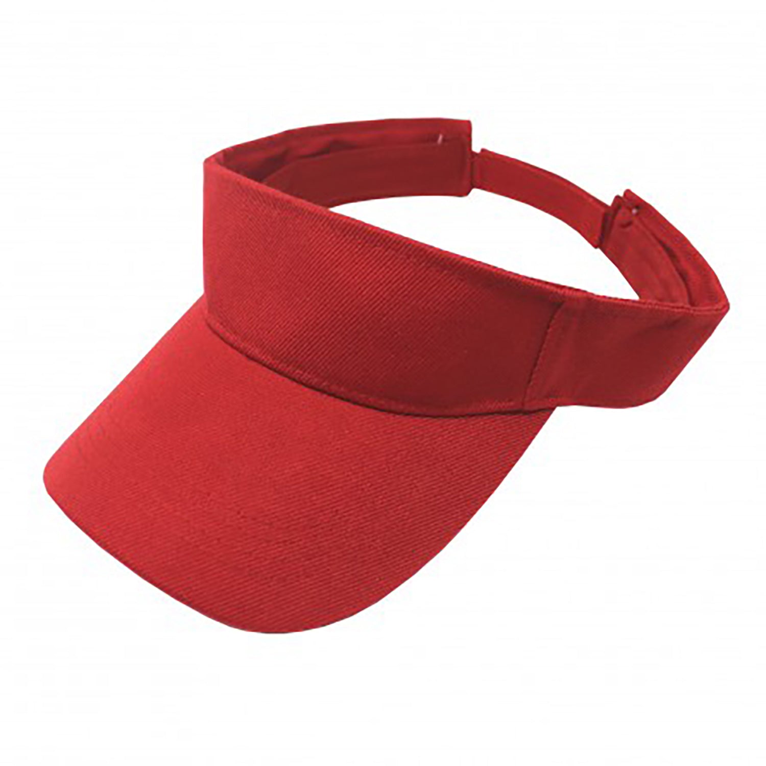 18 Pack Adjustable Sun Visor Caps Athletic Wear (Red)