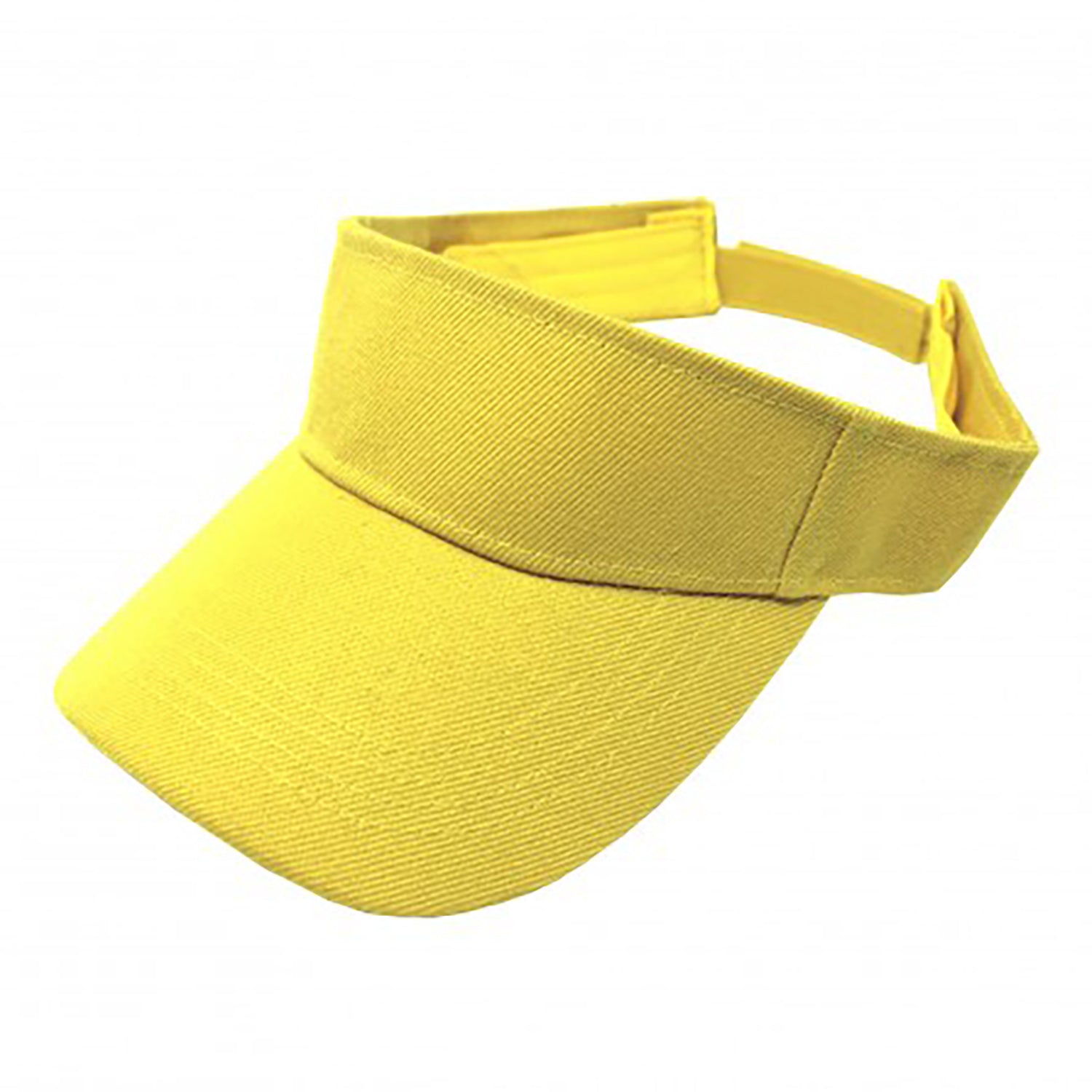 6 Pack Sun Visor Athletic Wear Adjustable Cap Hats (Yellow)