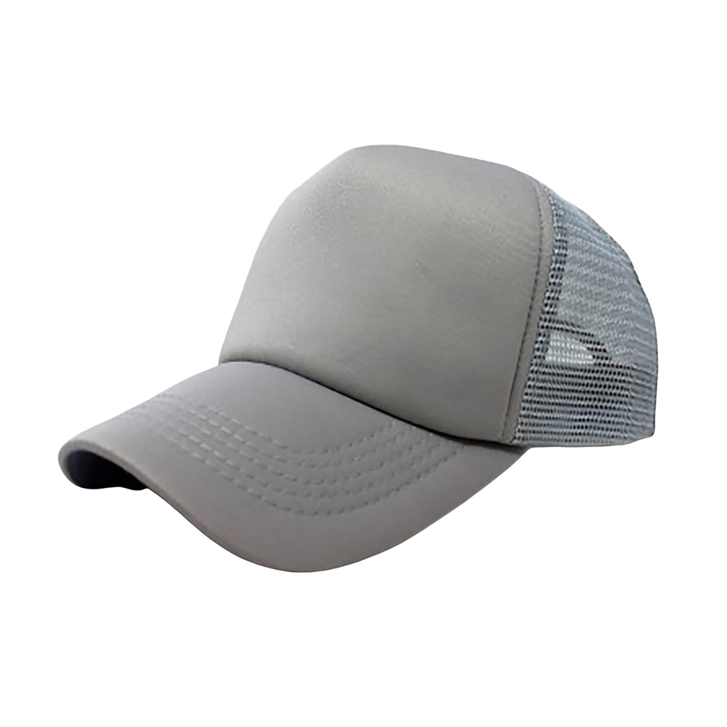 Pack of 6 Adjustable Trucker Hat Caps (Grey)