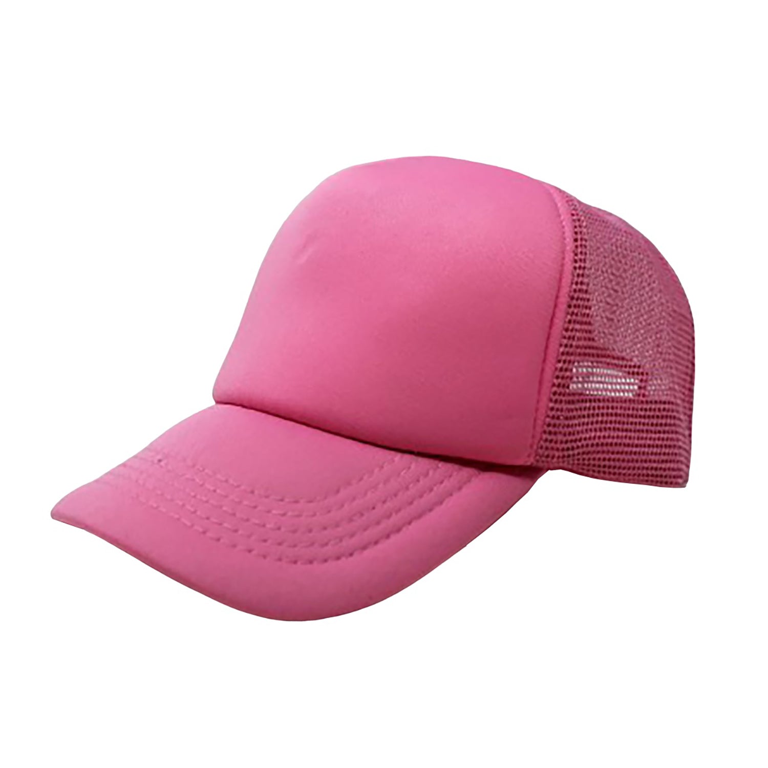 Pack of 6 Adjustable Trucker Hat Caps (Pink)