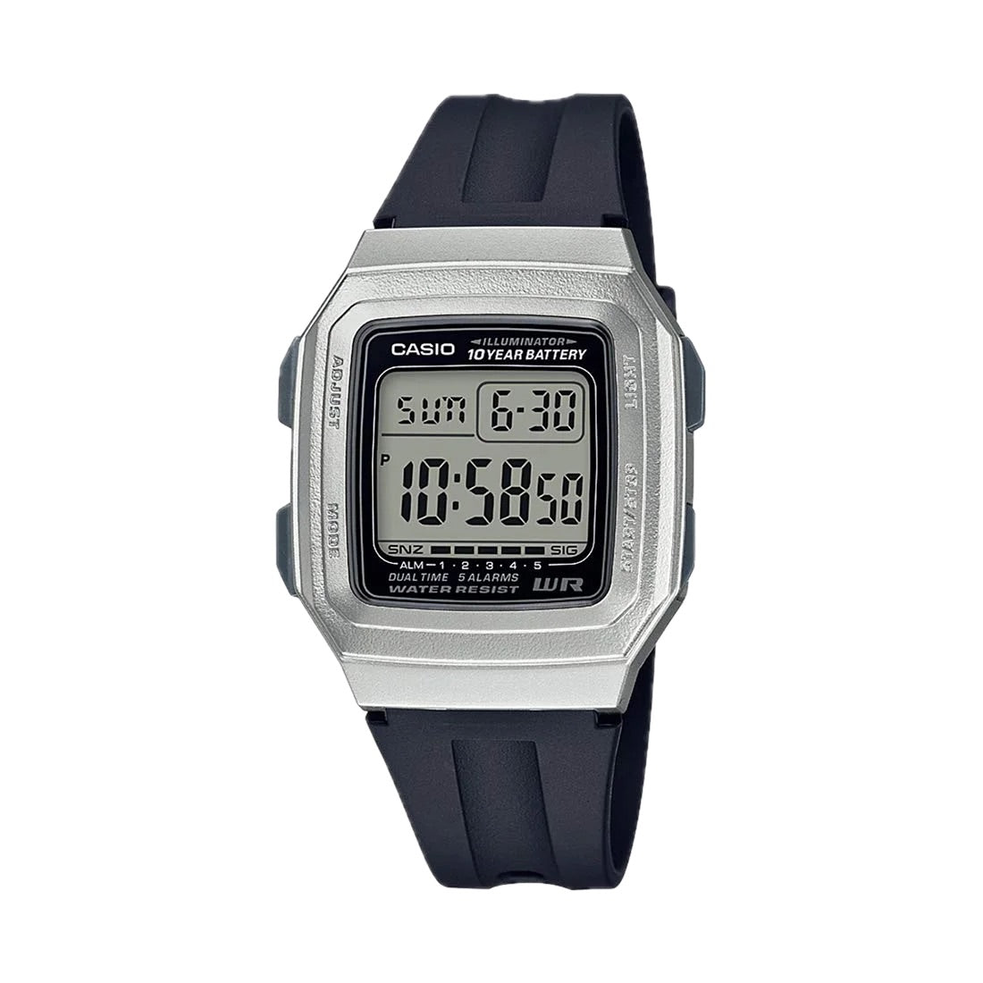 Casio Men's Digital Sport Watch with White Dial - F-201WAM-7AV