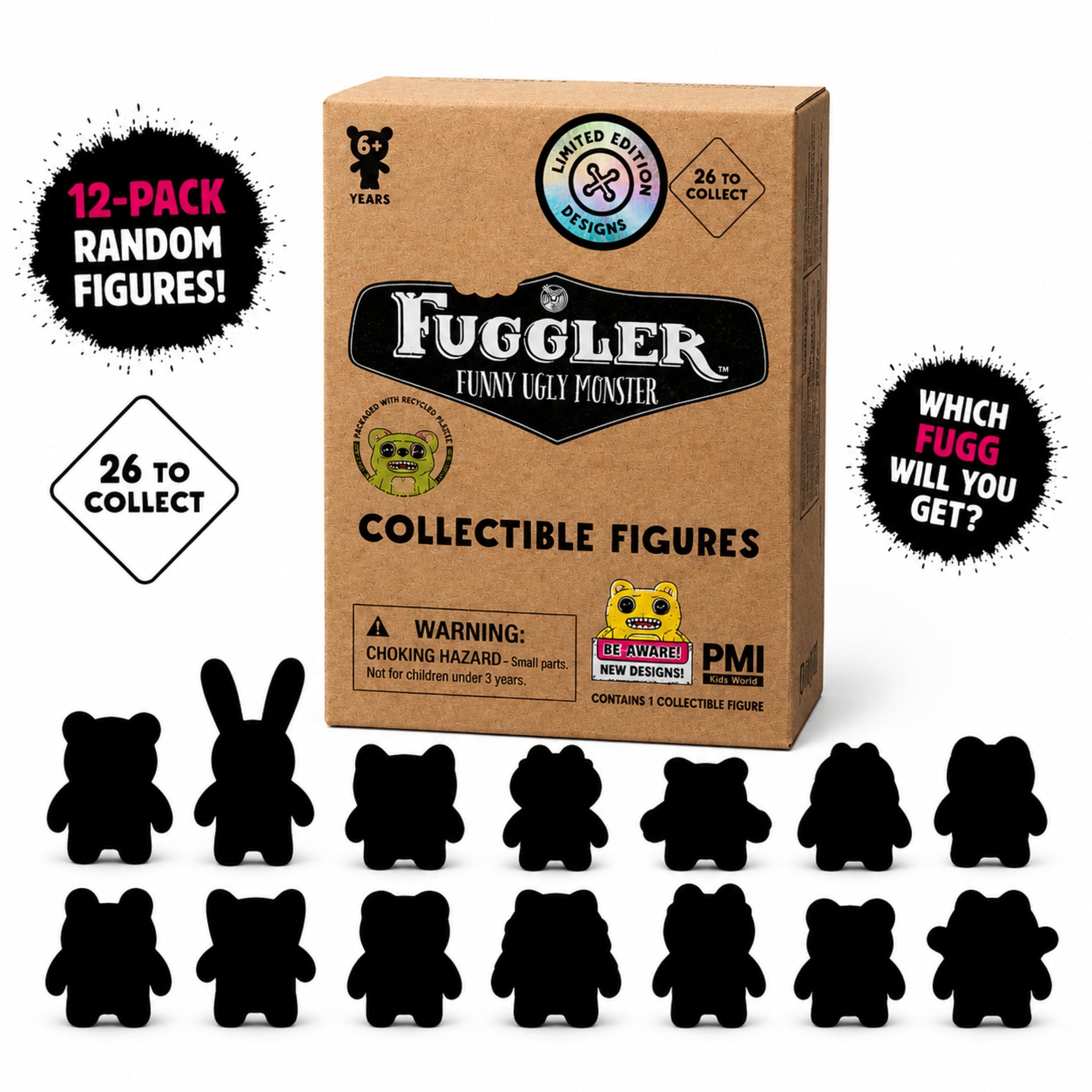 Zuru Fuggler Collectible Figure Mystery Blind Box | 12-Pack Random Figures