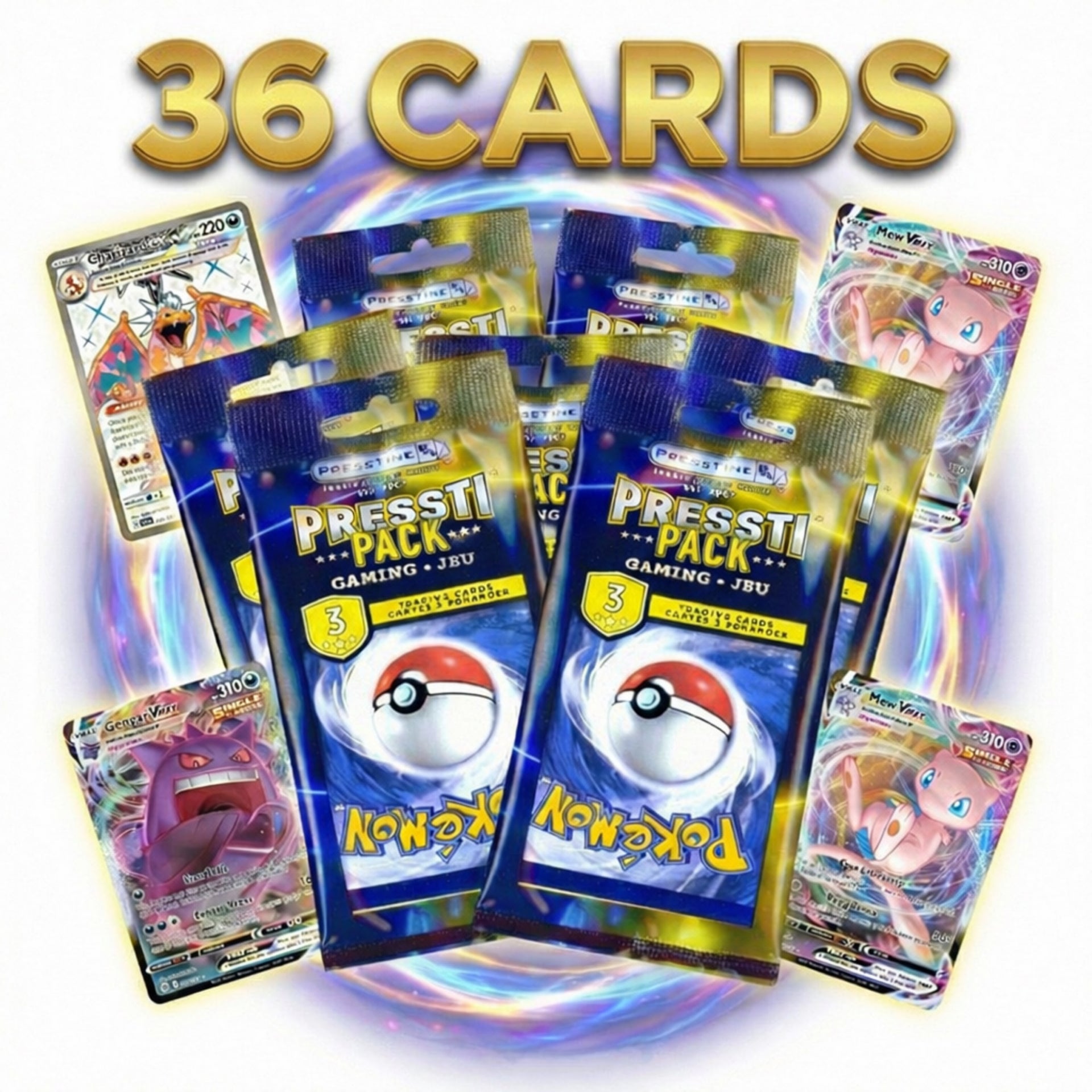 Pack of 12 Presstine Pokemon Presstipack 3-Card Packs - 36 Cards Total