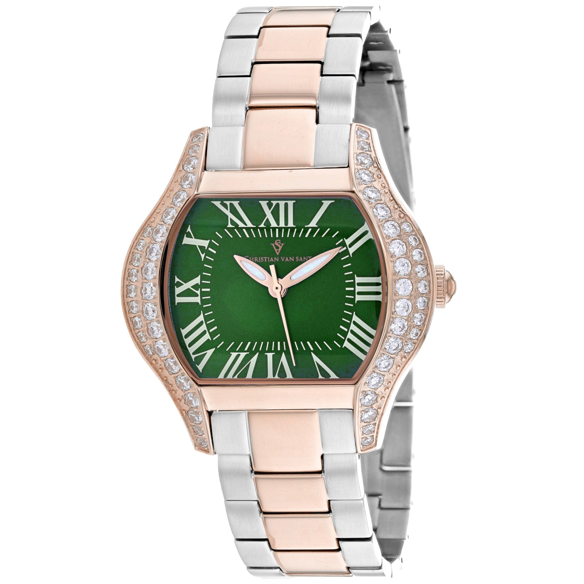 Christian Van Sant Women's Bianca Green Dial Watch - CV1835