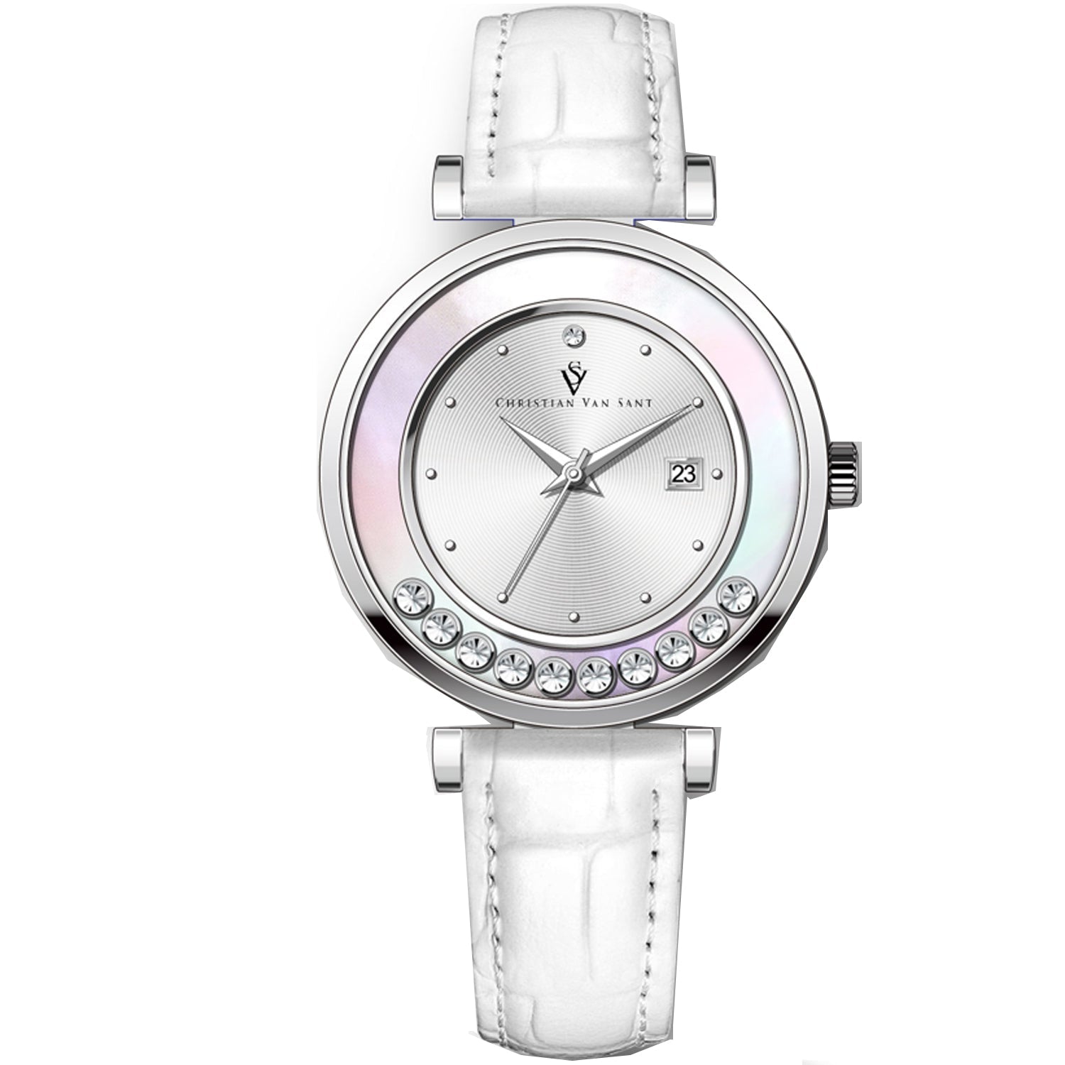 Christian Van Sant Women's Bria Silver Dial Watch - CV3811