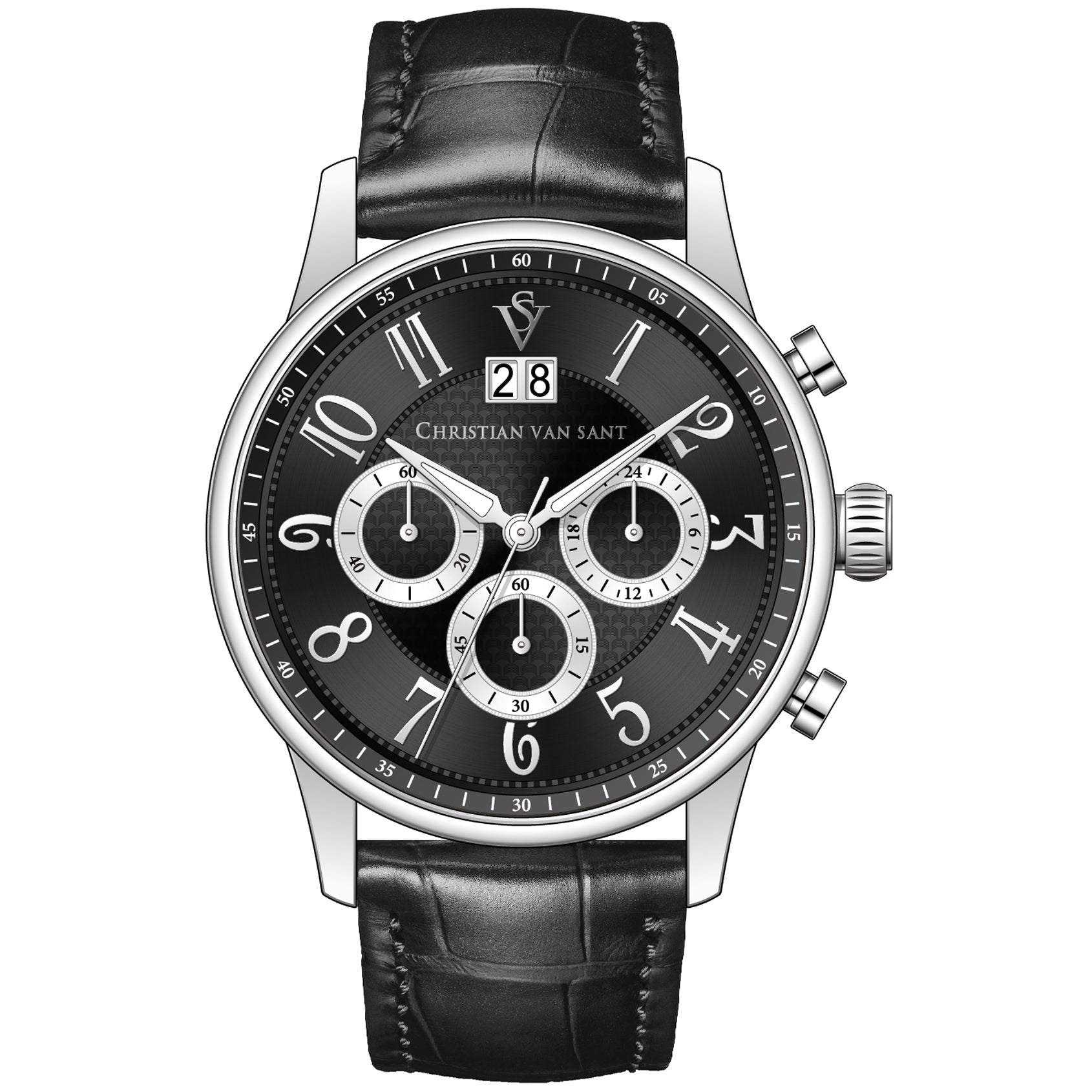 Christian Van Sant Men's Heritage Black Dial Watch - CV3940