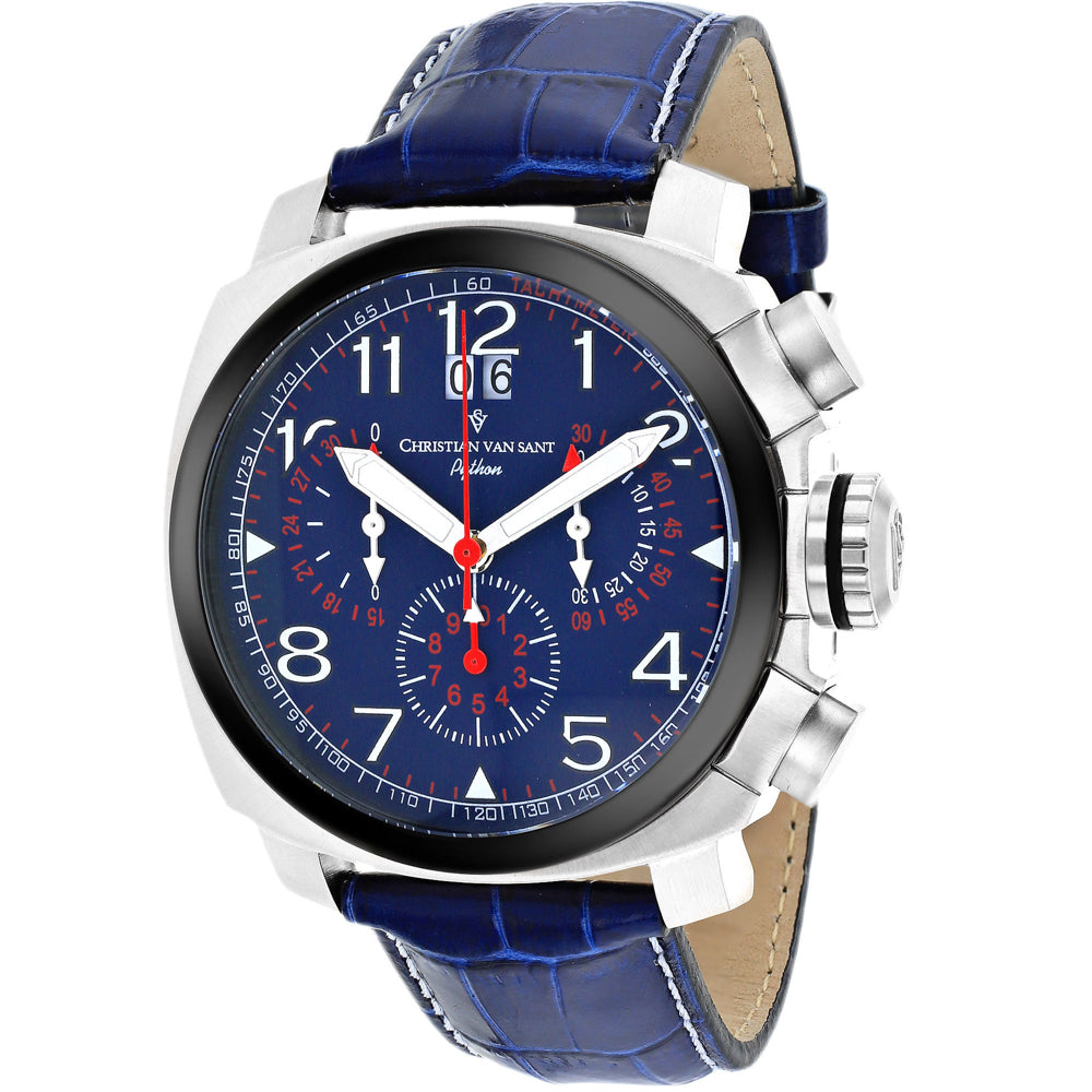 Christian Van Sant Men's Grand Python Blue Dial Watch - CV3AU3