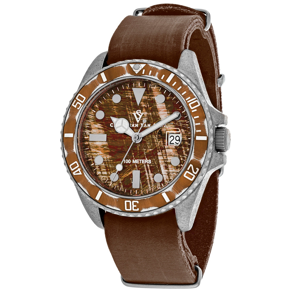 Christian Van Sant Montego Vintage Brown Dial Watch - CV5201