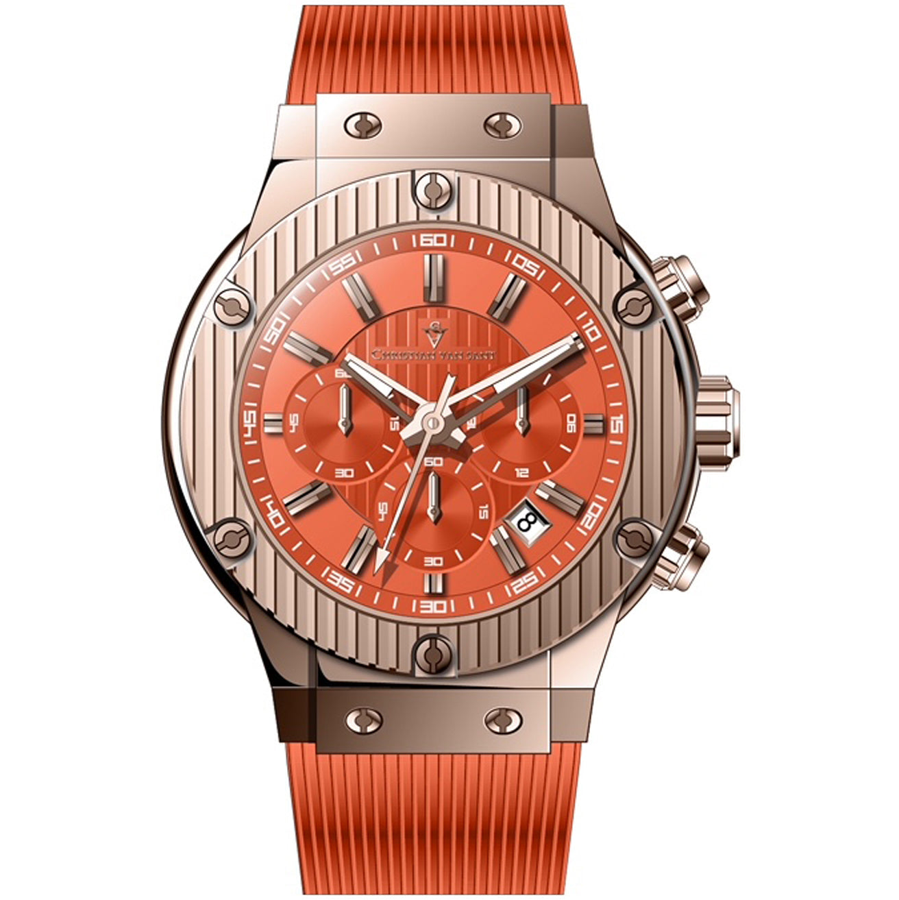 Christian Van Sant Men's Monarchy Orange Dial Watch - CV8149