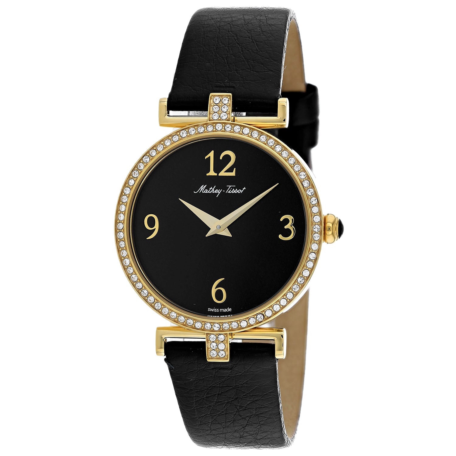 Mathey Tissot Women's Gaia Black Dial Watch - D587QPYN