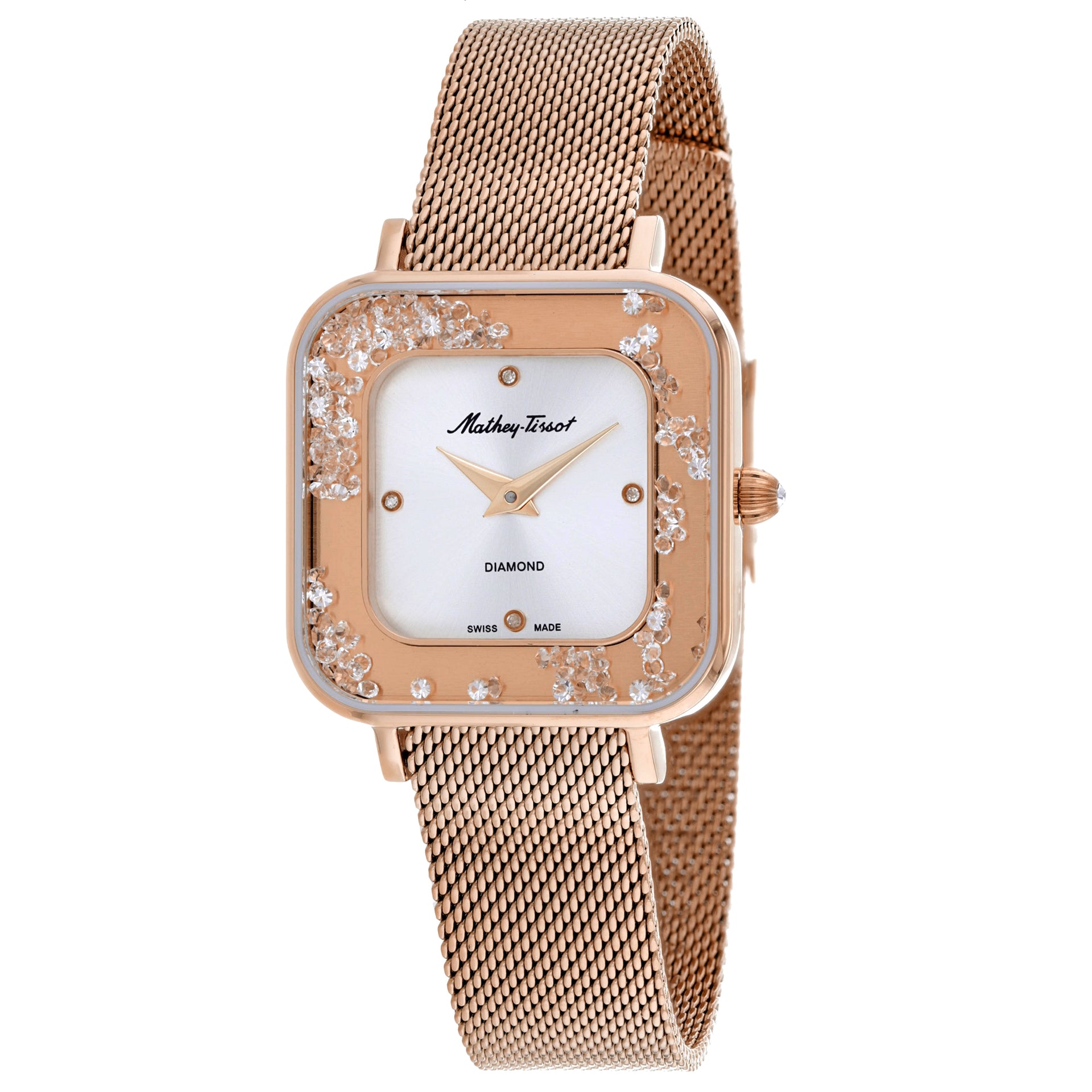 Mathey Tissot Women's Gemina Silver Dial Watch - D984SPI