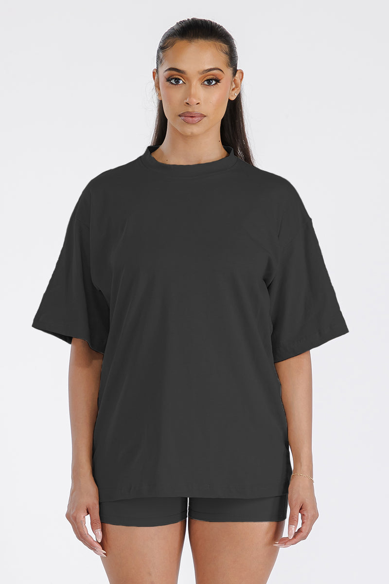 Womens Boyfriend Oversized Drop Shoulder Tee