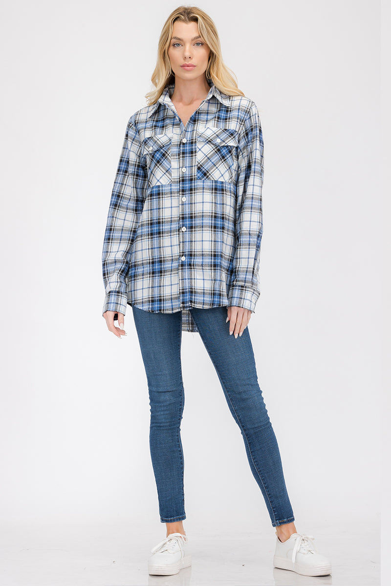 Oversize Boyfriend Plaid Checkered Flannel