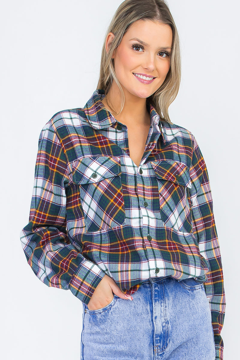 Oversize Boyfriend Plaid Checkered Flannel