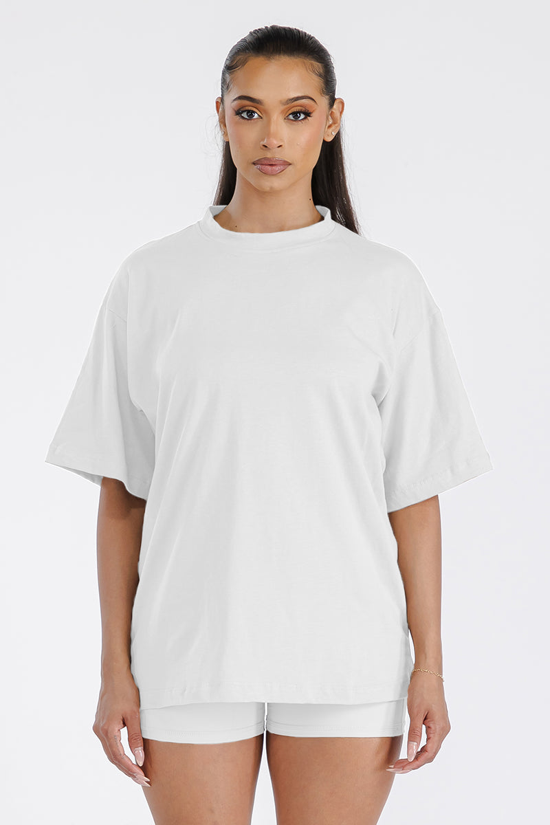 Womens Boyfriend Oversized Drop Shoulder Tee