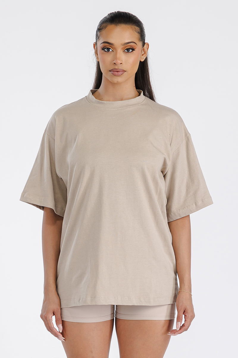 Womens Boyfriend Oversized Drop Shoulder Tee