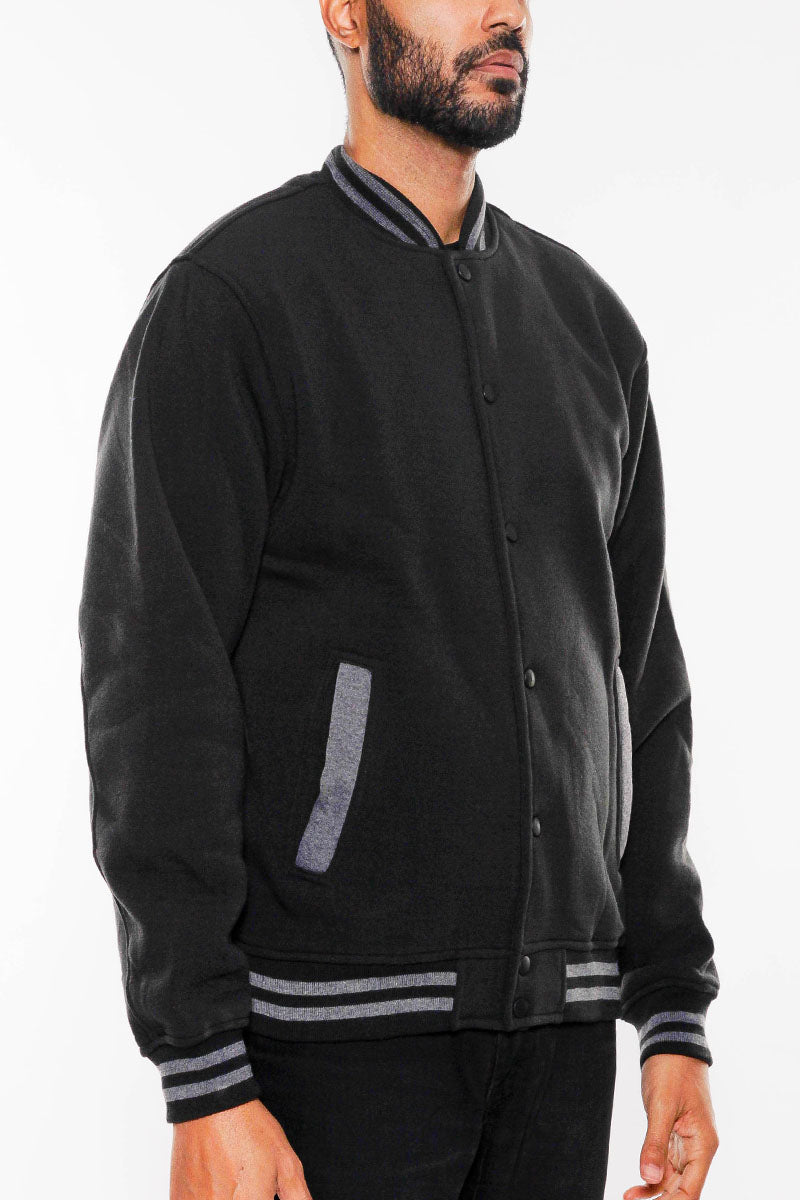 FLEECE VARSITY JACKET