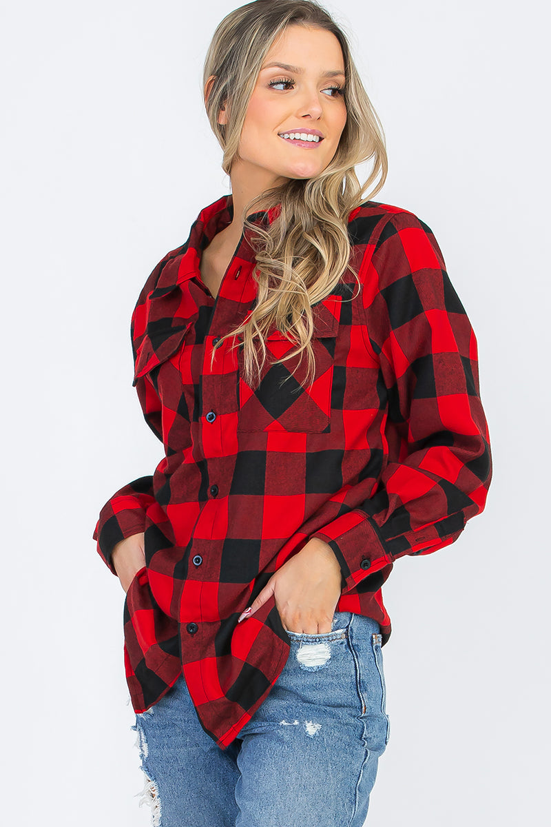 Oversize Boyfriend Plaid Checkered Flannel