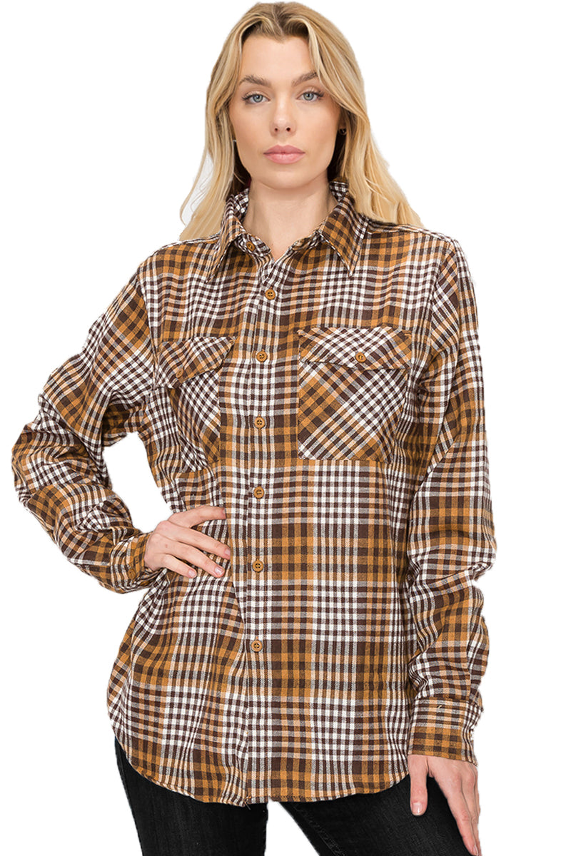 Oversize Boyfriend Plaid Checkered Flannel