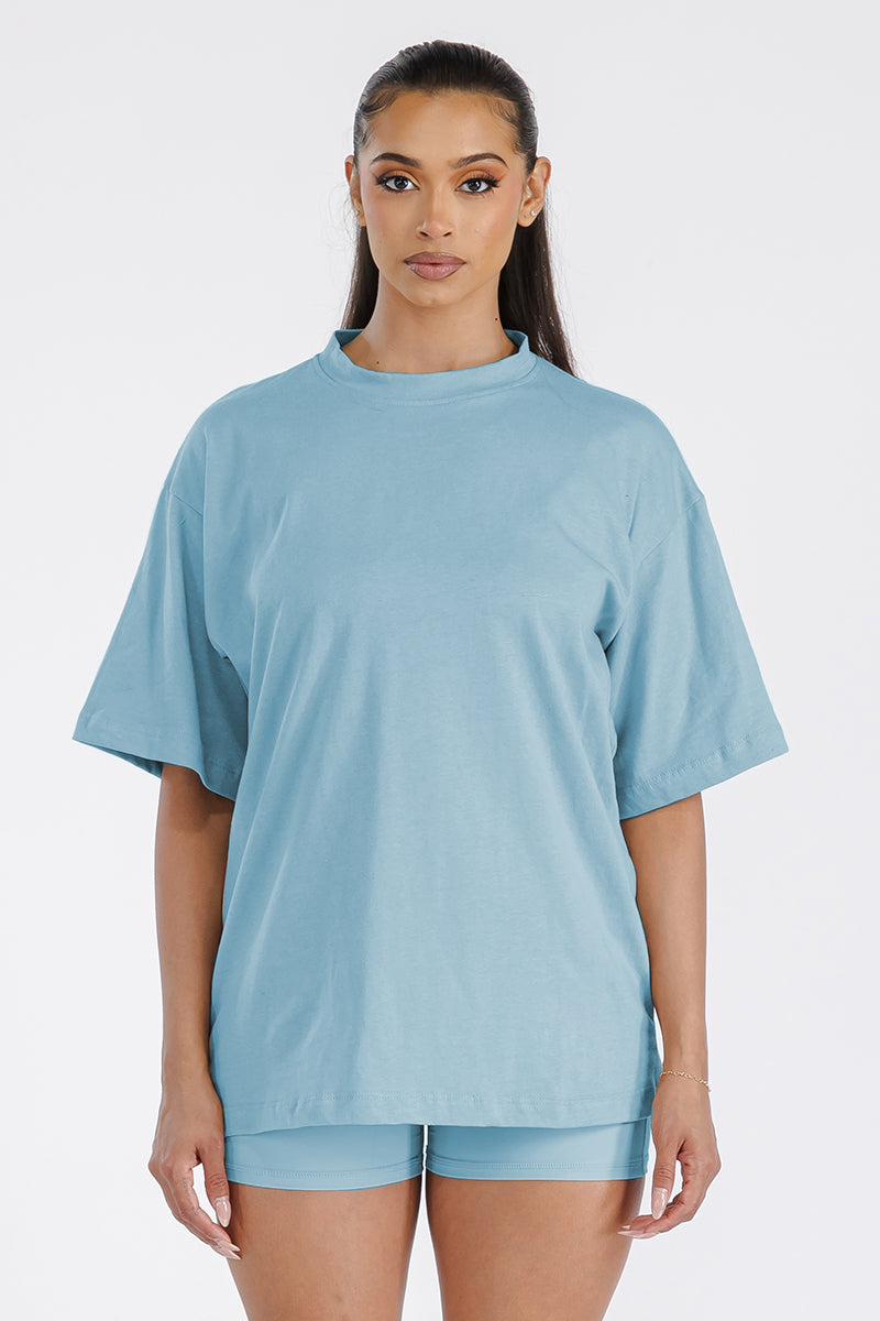 Womens Boyfriend Oversized Drop Shoulder Tee