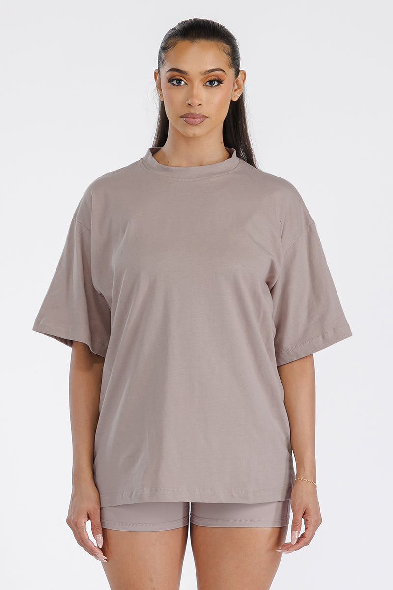 Womens Boyfriend Oversized Drop Shoulder Tee