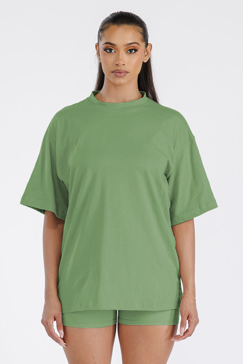 Womens Boyfriend Oversized Drop Shoulder Tee