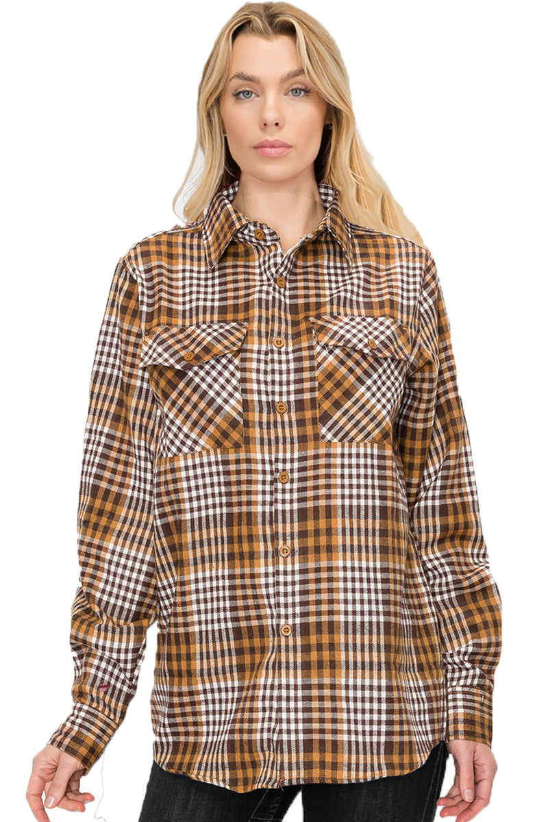 Oversize Boyfriend Plaid Checkered Flannel