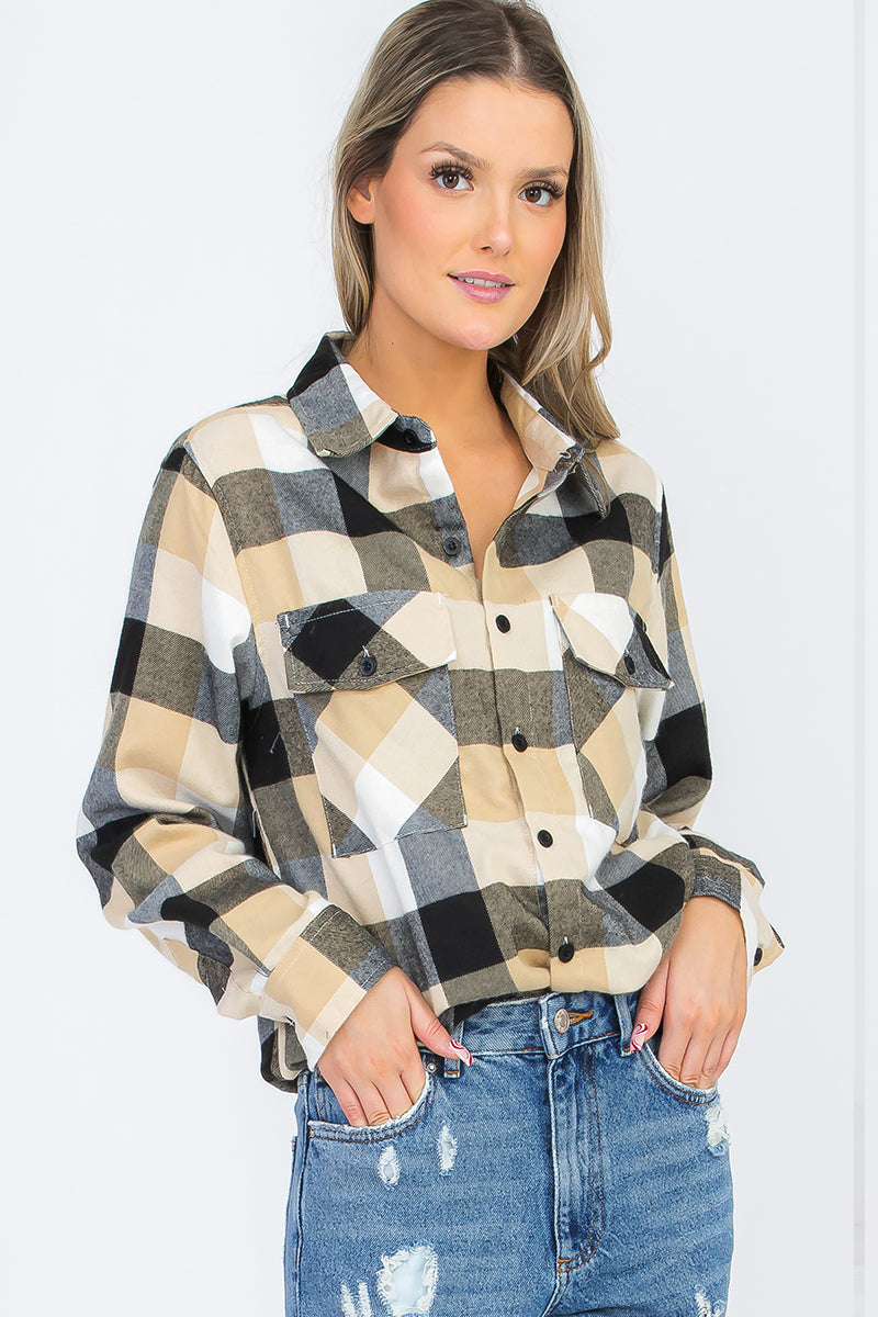 Oversize Boyfriend Plaid Checkered Flannel