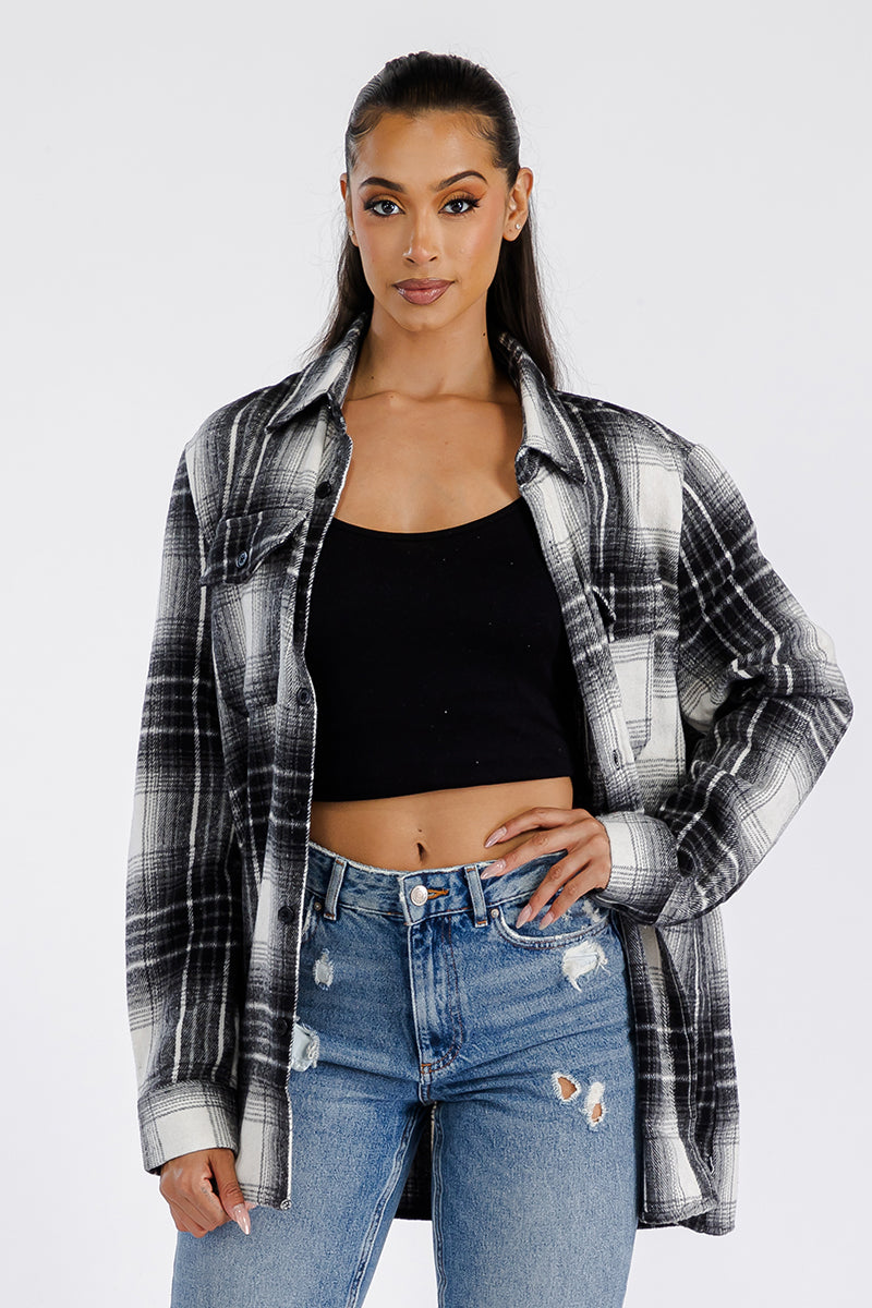 Boyfriend Oversized Soft Flannel Shacket