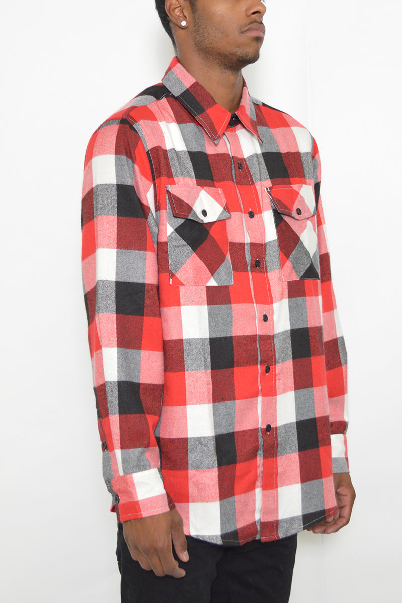 Long Sleeve Checkered Flannel