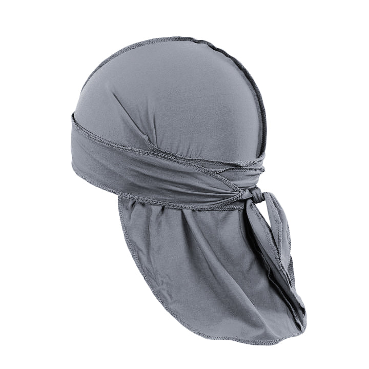 18 Pack Men's Durags Stylish Waves Doo Rag Tail and Headscarf (Grey)