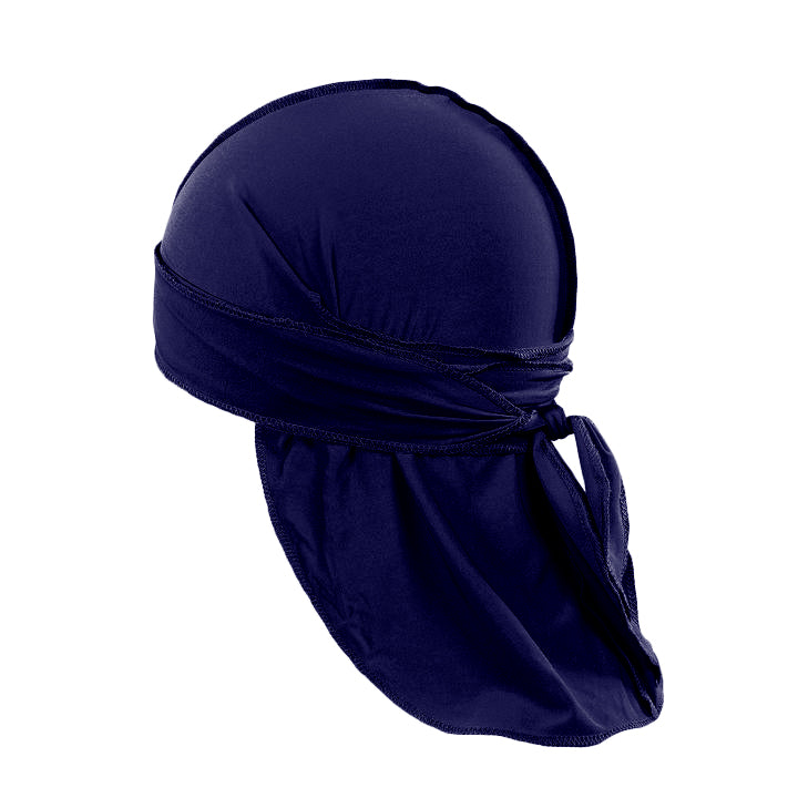 18 Pack Men's Durags Stylish Waves Doo Rag Tail and Headscarf (Navy Blue)