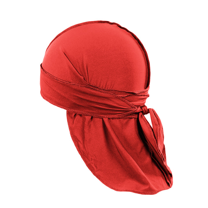 30 Pack Men's Waves Durags Stylish Headscarf with Doo Rag Tail (Red)