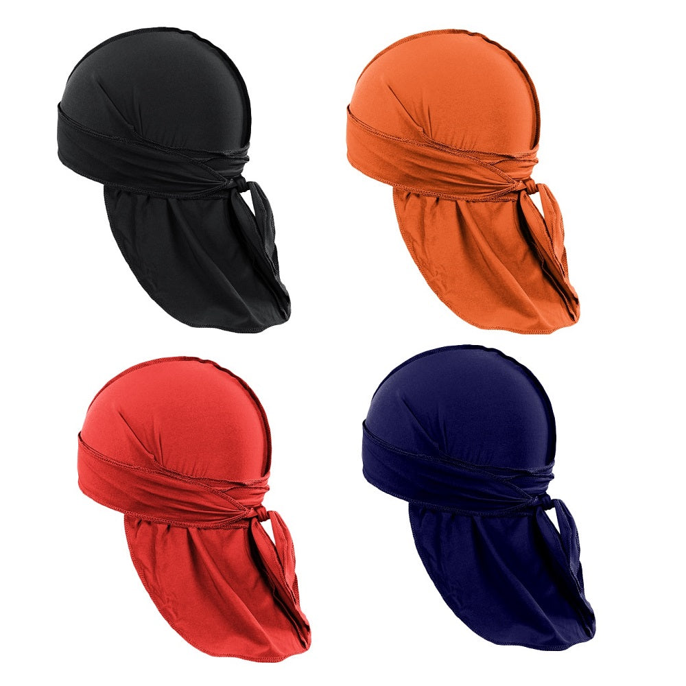 30 Pack Men's Waves Durags Stylish Headscarf with Doo Rag Tail