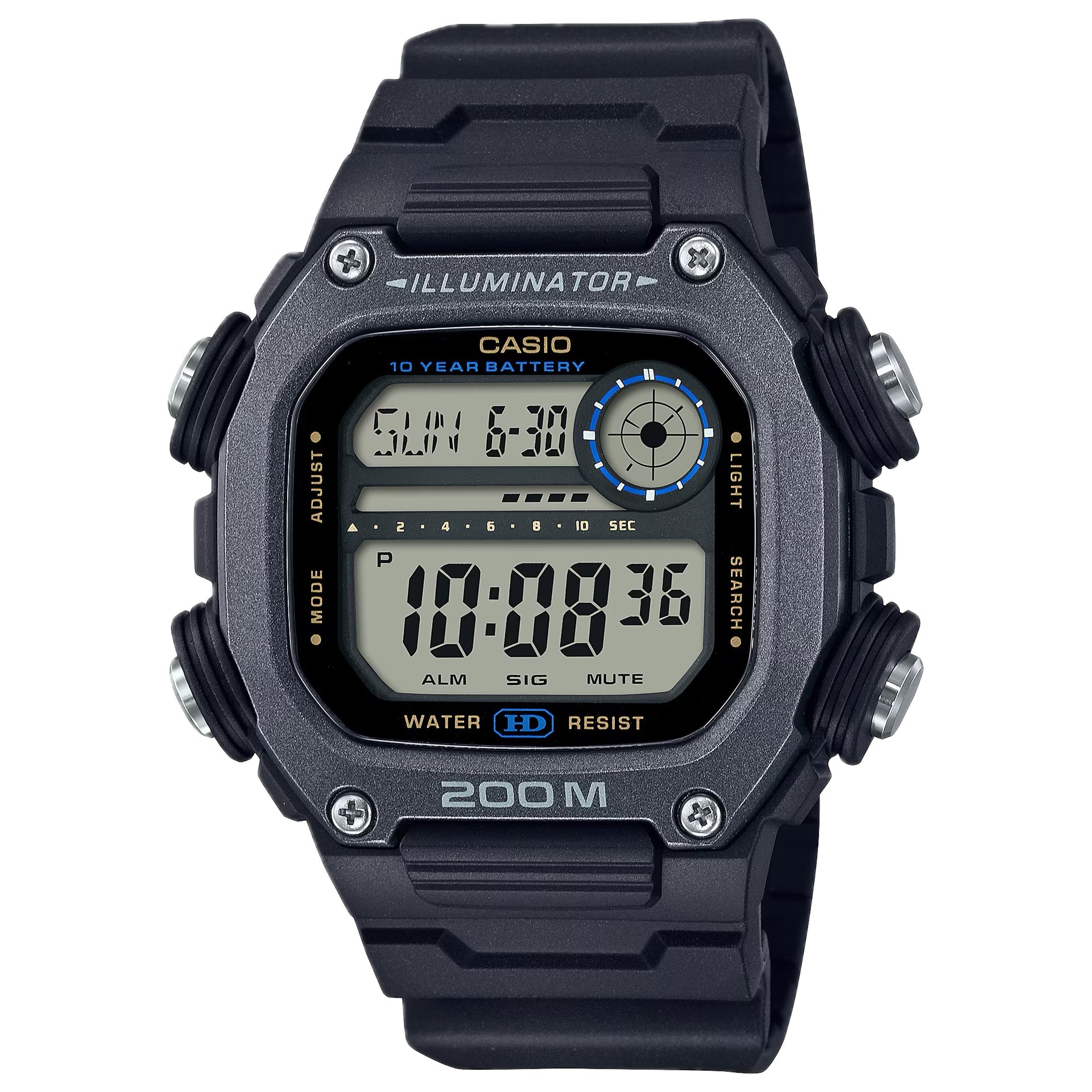 Casio Men's Heavy-Duty Digital Sport Watch with Black Dial - DW-291HX-1AV