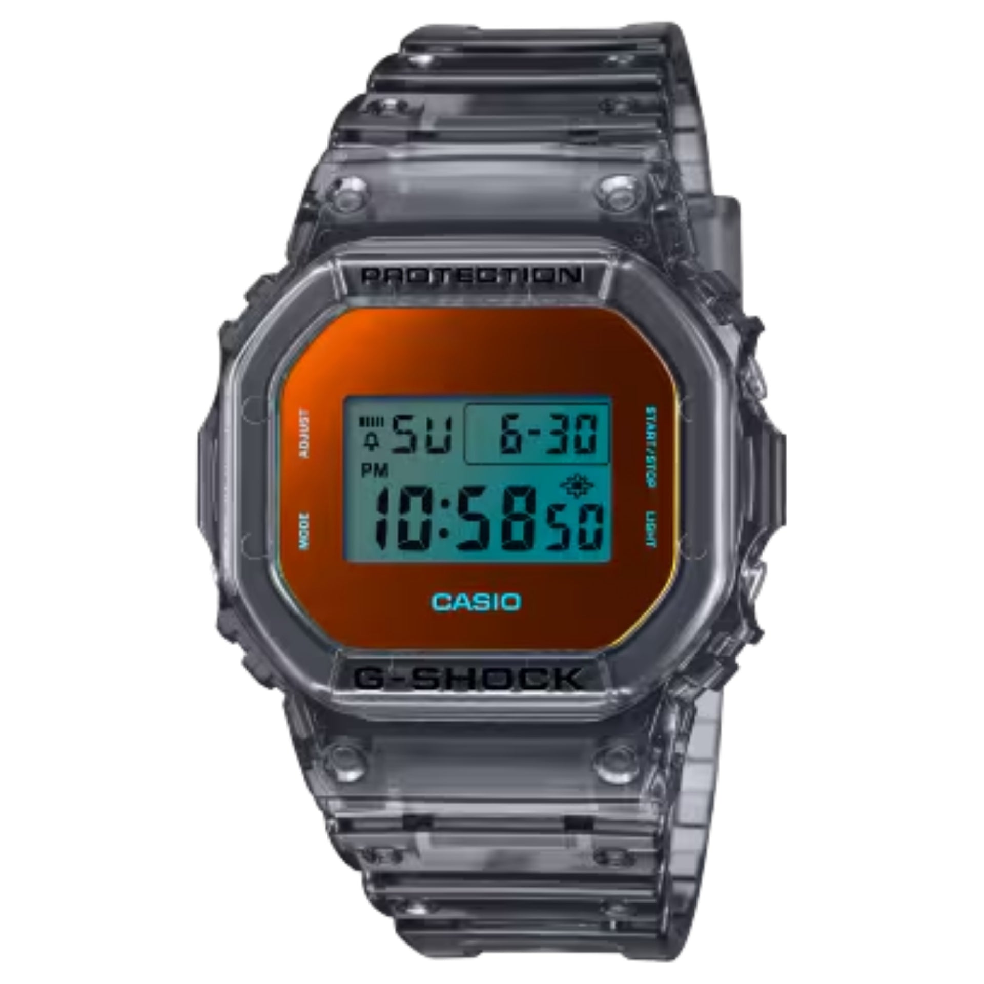Casio G-SHOCK Men's Gray Dial Digital Watch Gray Resin Strap - DW-5600TLS-8DR