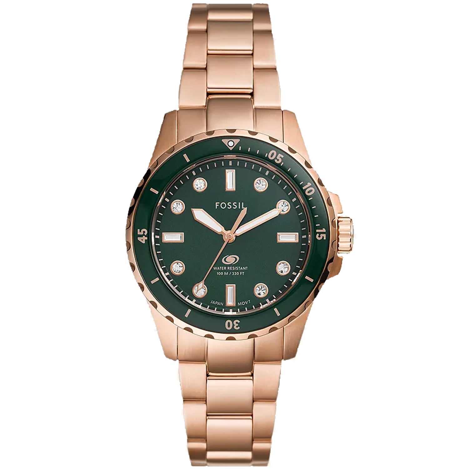 Fossil Women's Blue Dive Green Dial Watch - ES5371