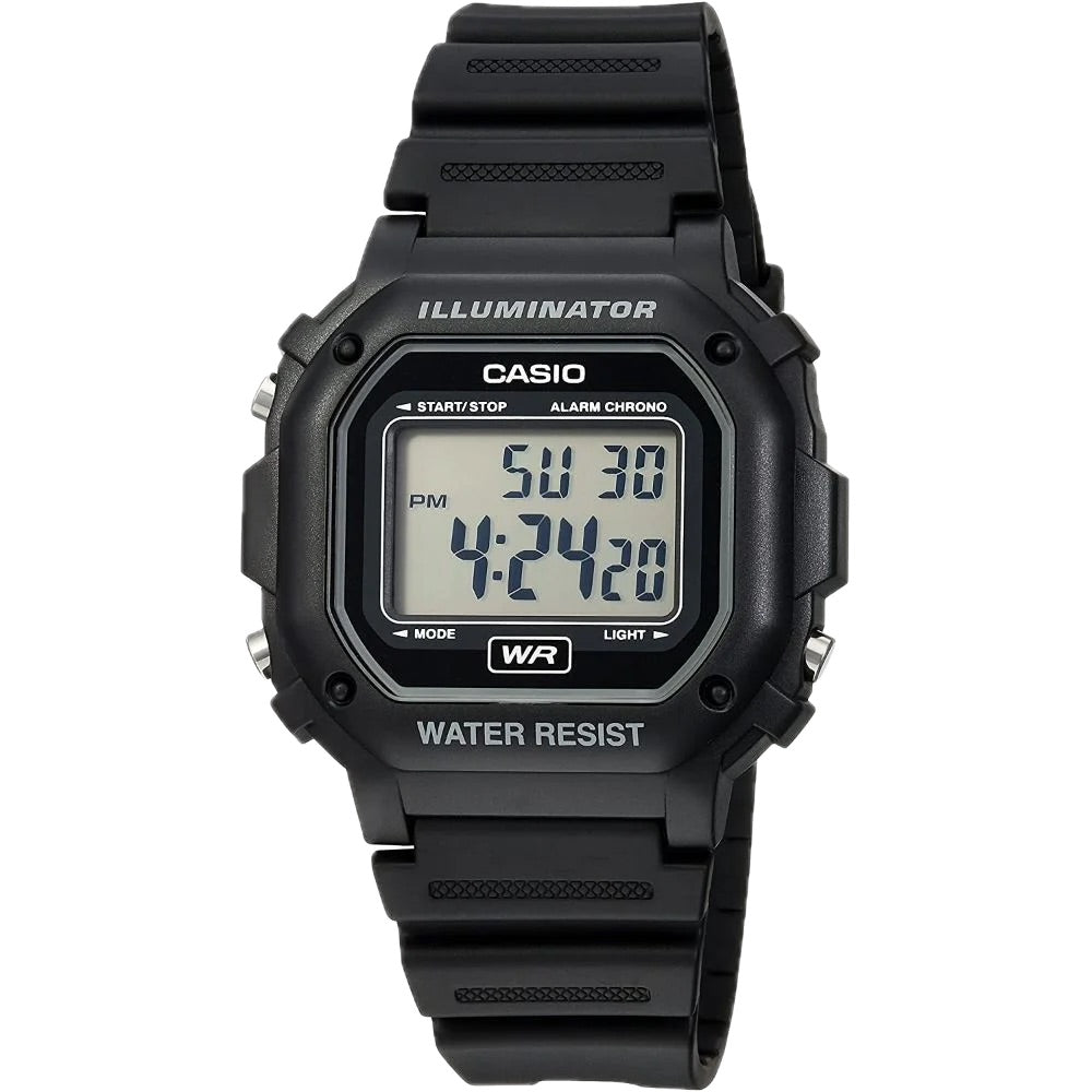 Casio Men's Illuminator Digital Watch with Black Strap - F-108WH-1ACF