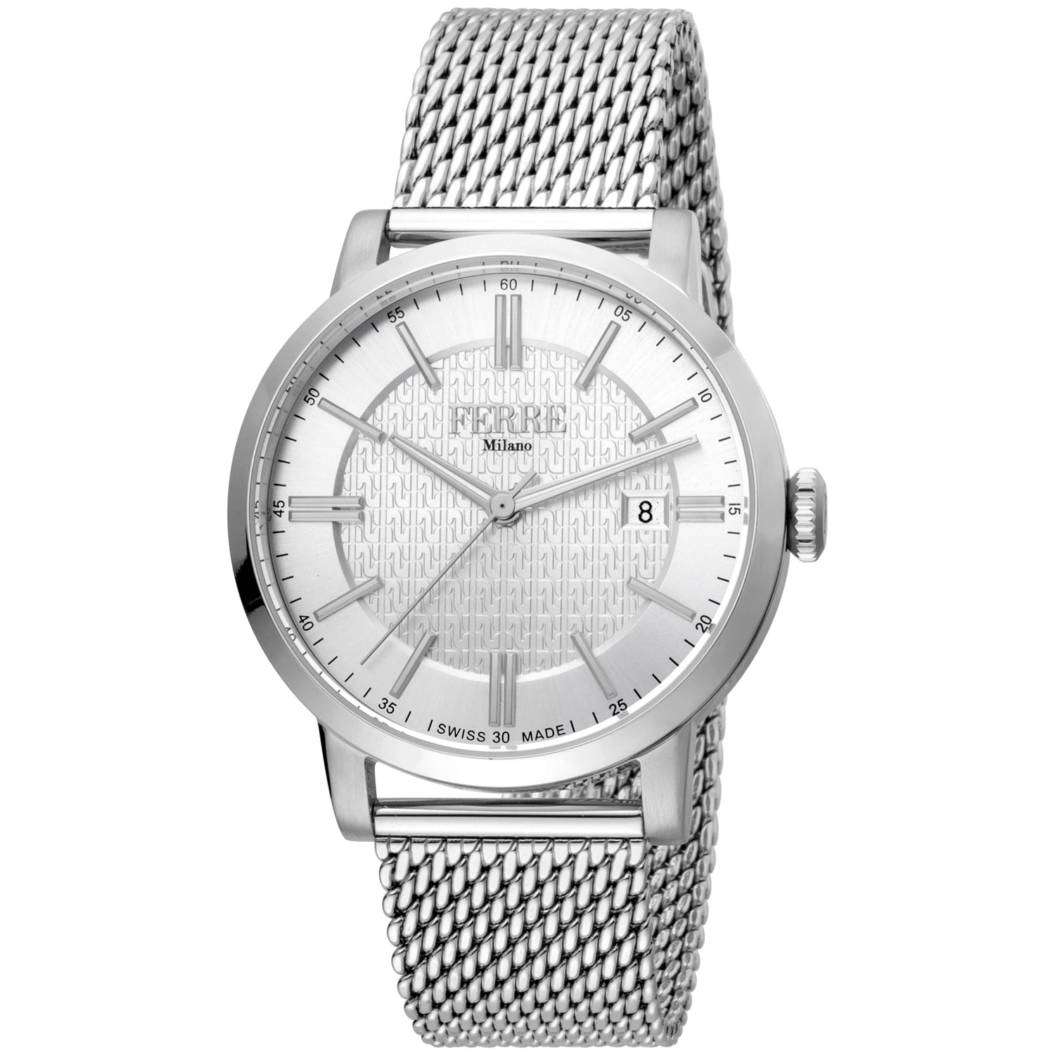 Ferre Milano Men's Classic Silver Dial Watch - FM1G156M0041