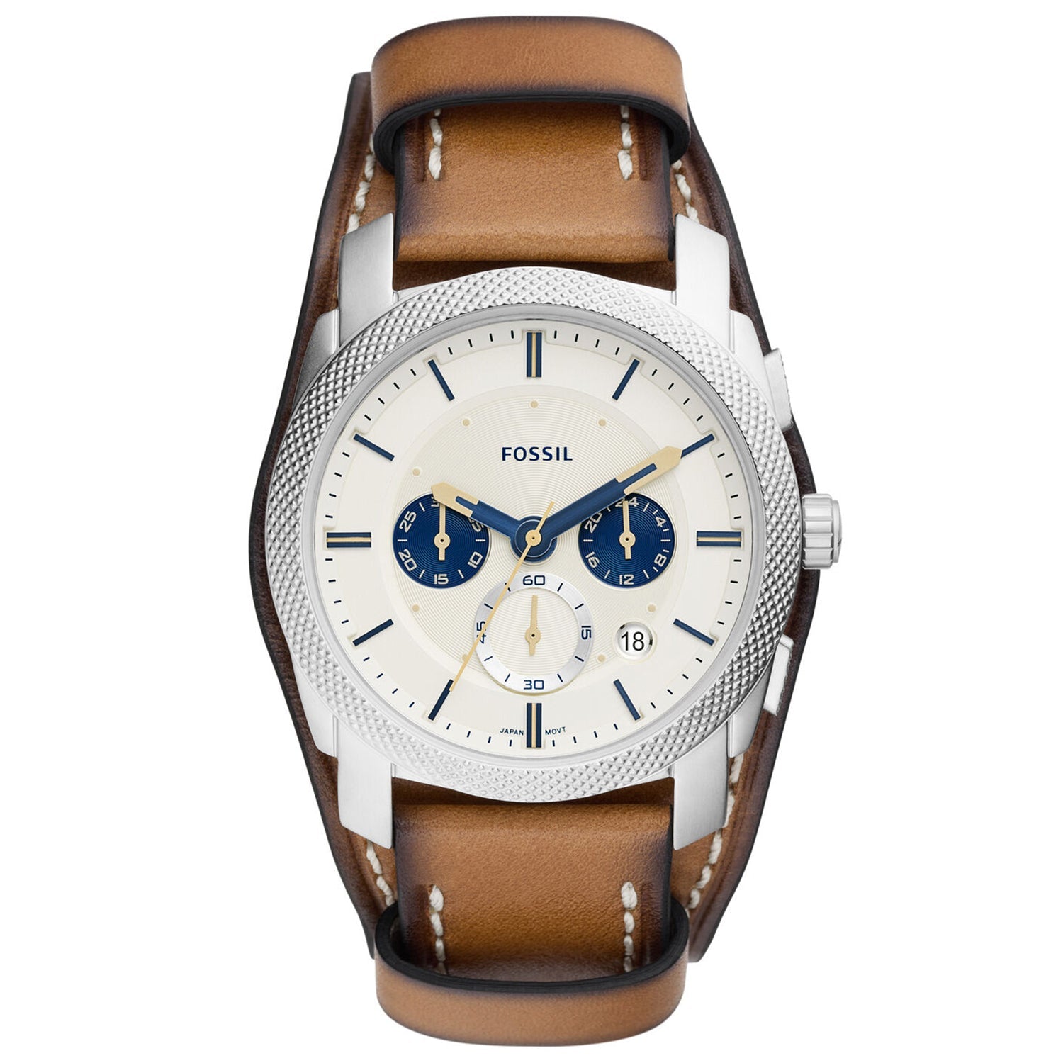 Fossil Men's Machine White Dial Watch - FS5922