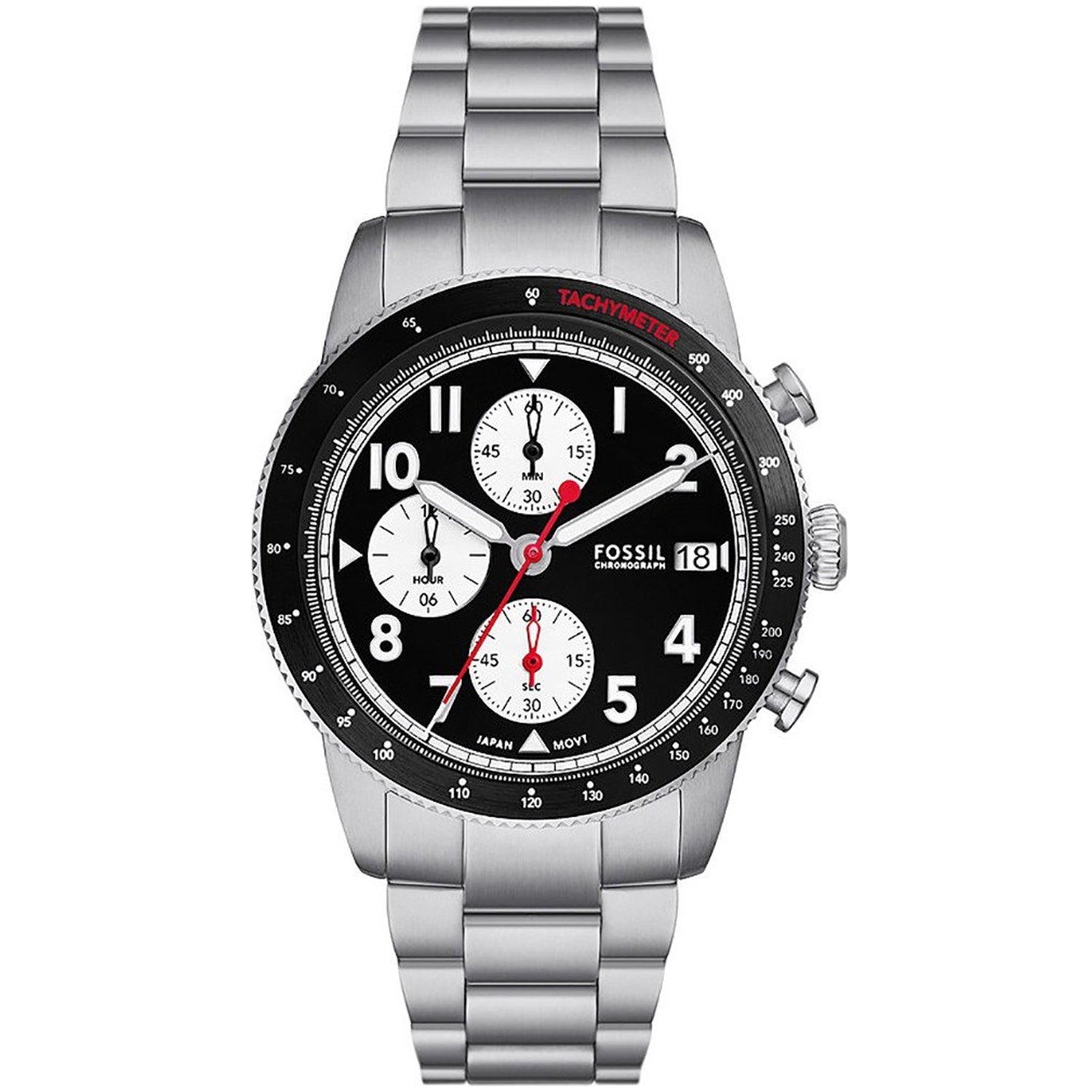 Fossil Men's Sport Tourer Black Dial Watch - FS6045